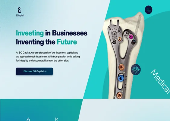 SQ Capital, investment management company website preview