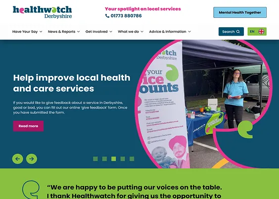 National champion for health and social care in England website preview